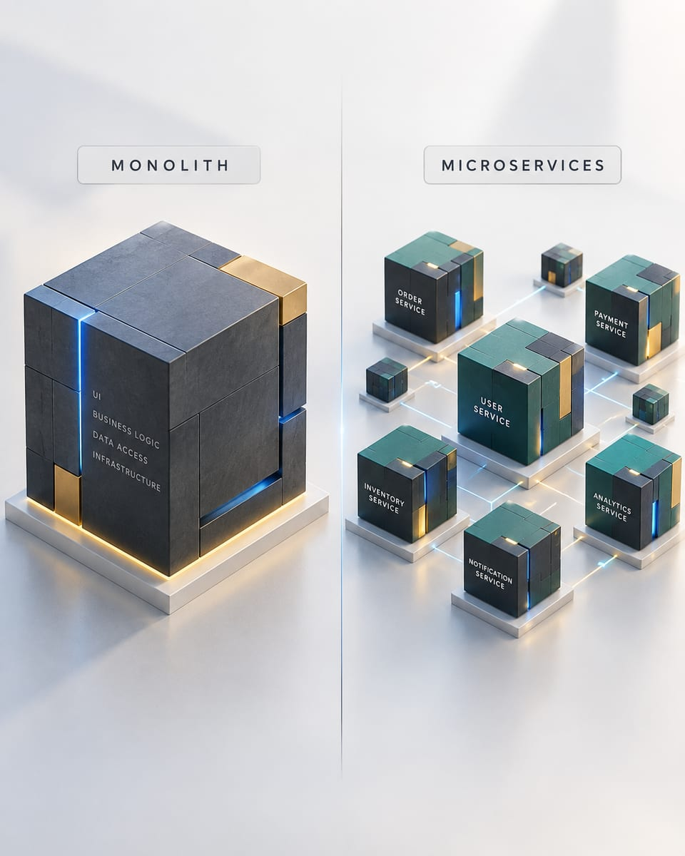 Monolith vs Microservices: Arsitektur Mana yang Bikin Sistem Bisnis Anda Tumbuh Tanpa Batas?
